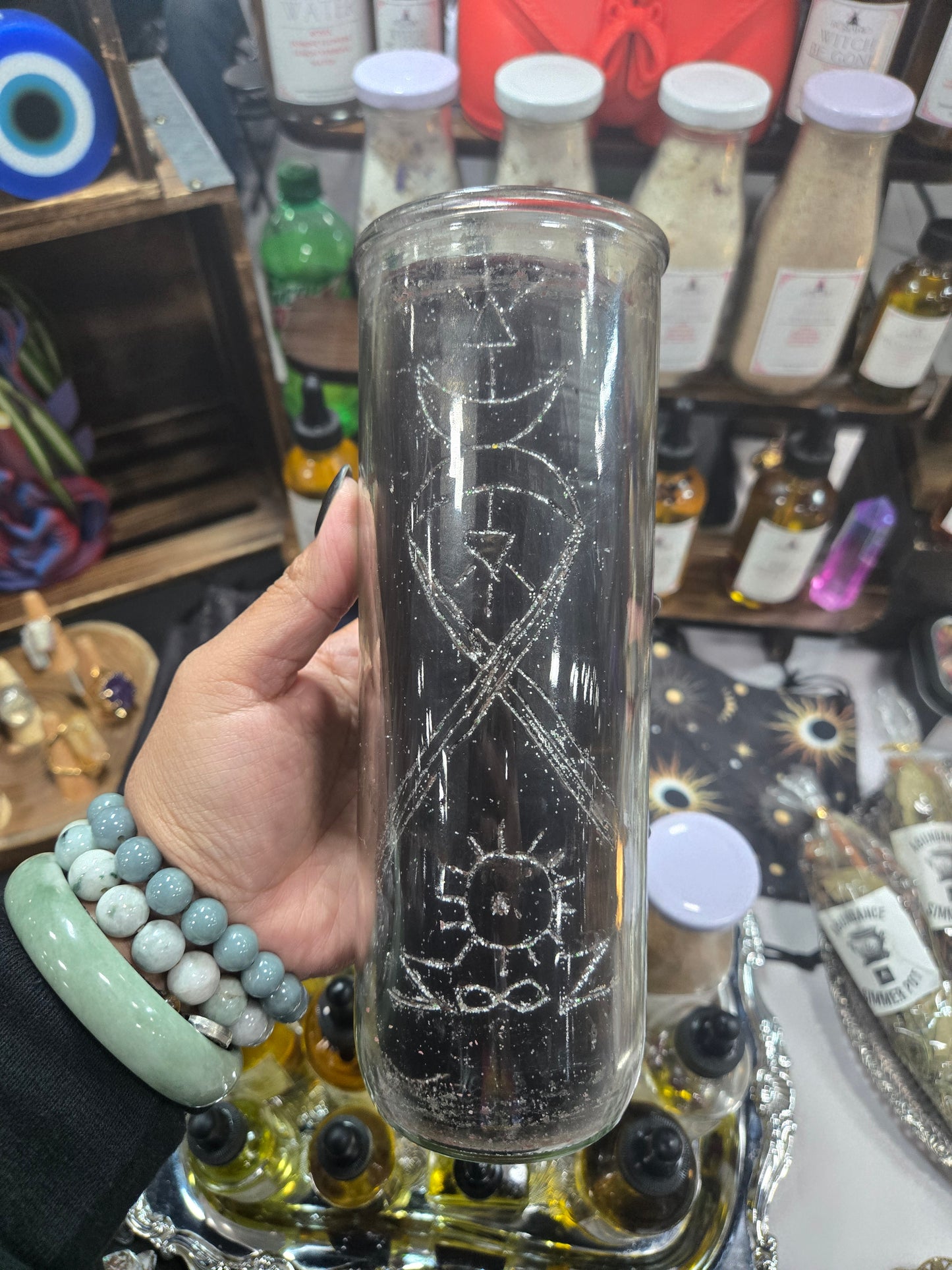 Carved intention candles