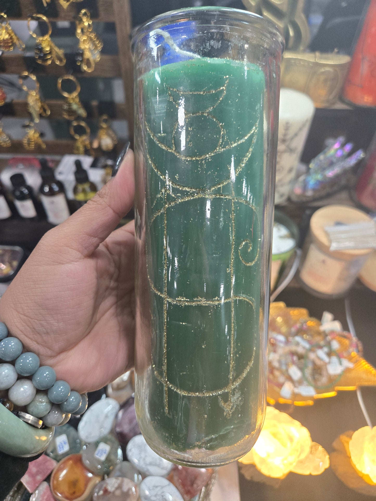 Carved intention candles