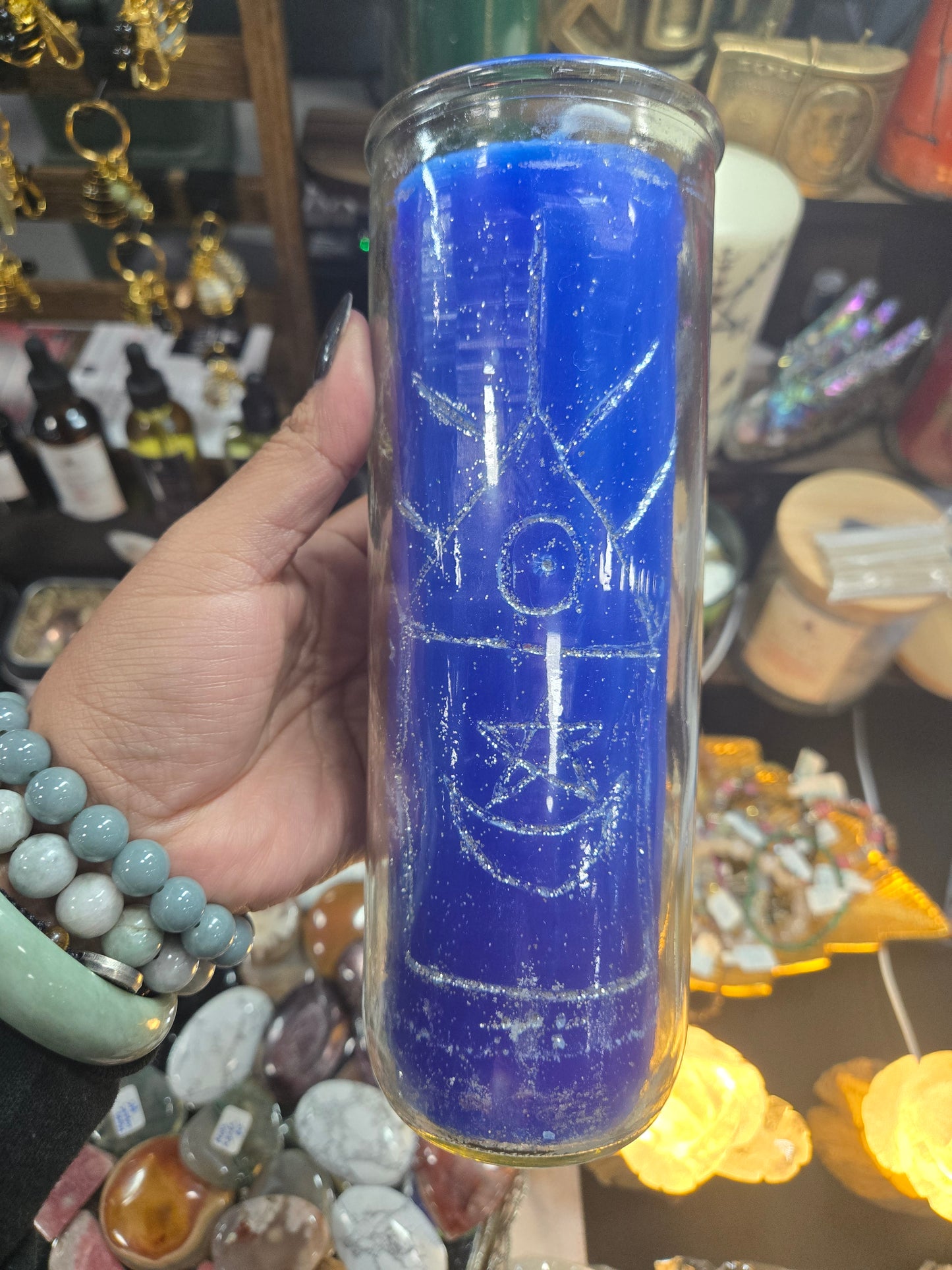 Carved intention candles