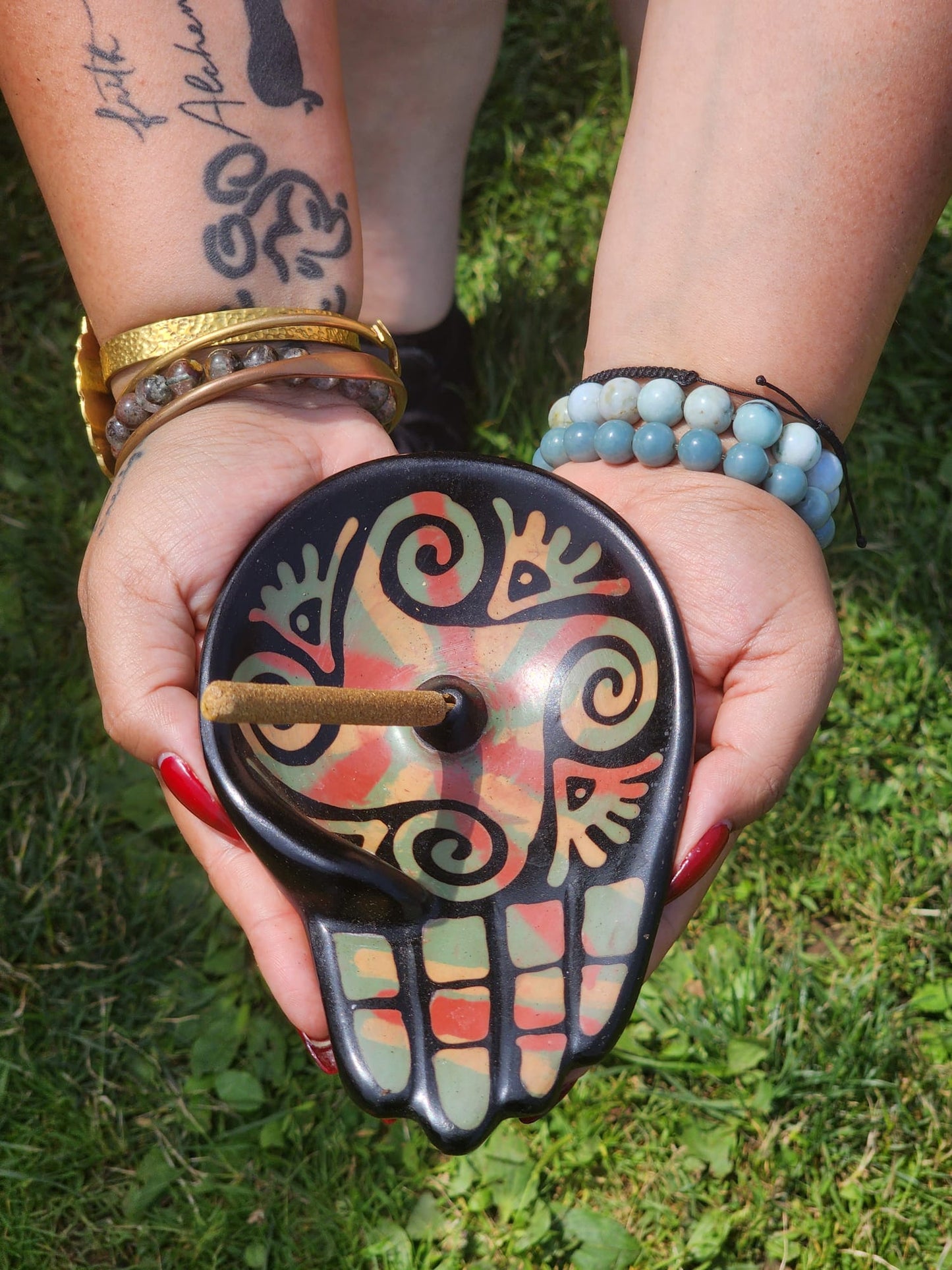 Sacred Hand Incense Holder